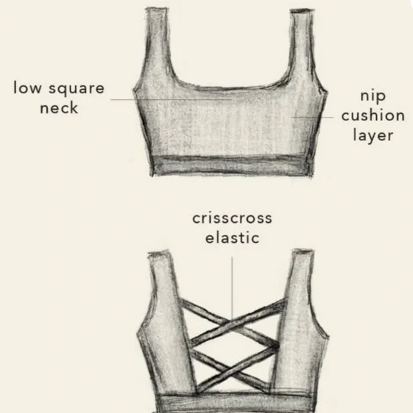 BLOGILATES NWT criss cross sports bra -blue floral -small - Picture 4 of 7